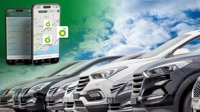 Cars and the BP app with clouds