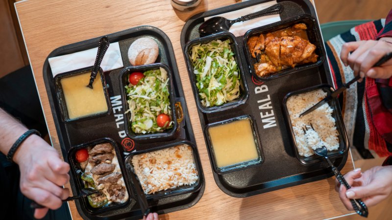 Mealbox meals on a table